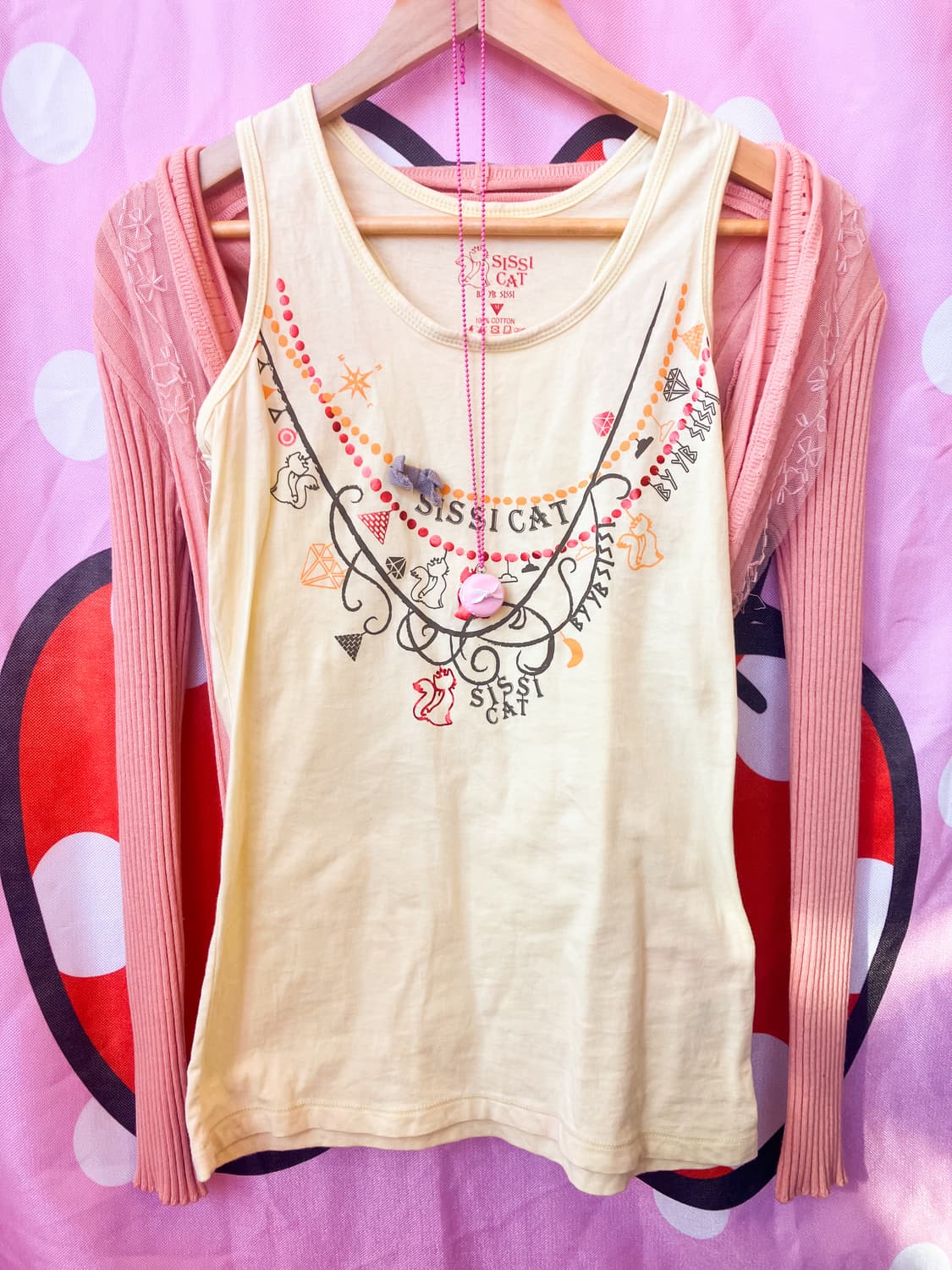 (set) 빈티지 캣 슬리브리스+레이스 랩 니트 상품이미지5