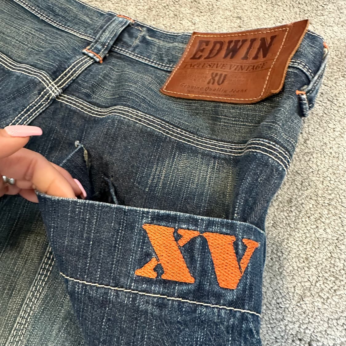 에드윈 빈티지 XV 라인 워싱 데님 팬츠(30) 상품이미지3