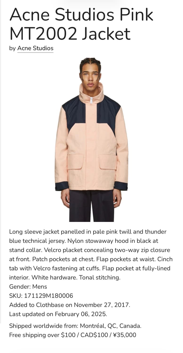 Acne stuido MT2002 jacket 상품이미지3