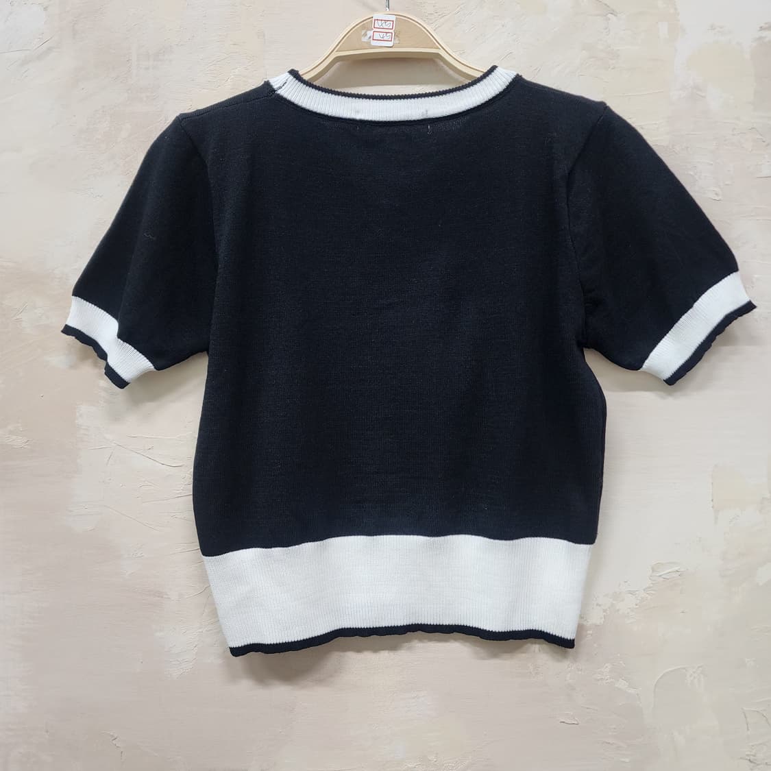 르샵 블랙 배색 가디건 상품이미지4