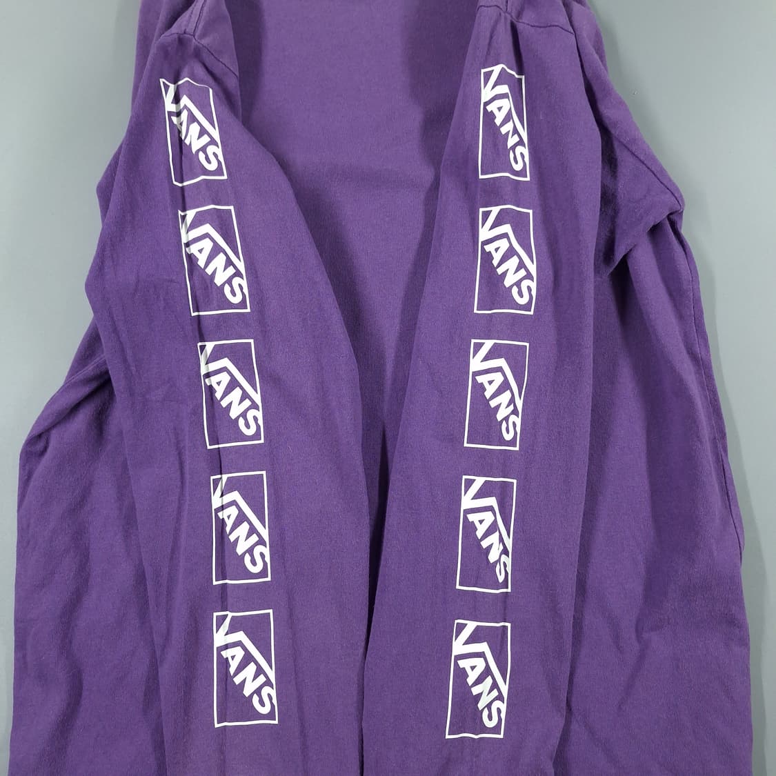 반스 피그먼트 퍼플 화이트 멀티로고 스케이트보드 긴팔 티셔츠 롱슬리브 M 상품이미지6