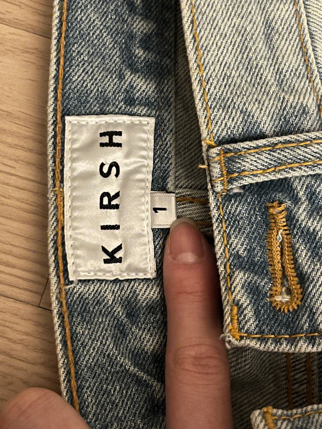 키르시 하이웨스트 데님 반바지 상품이미지4