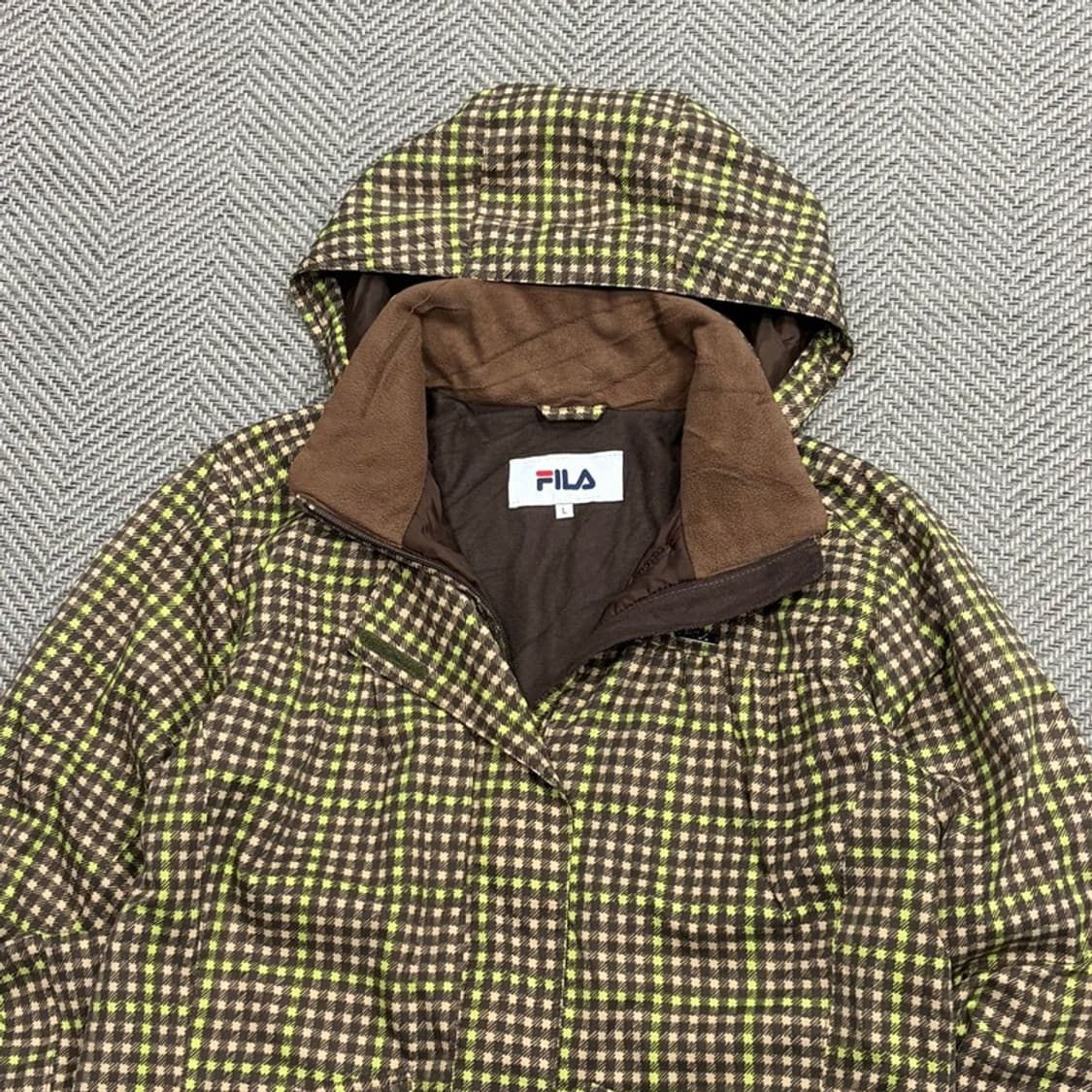 휠라 체크 후드 바람막이 v1799 상품이미지5