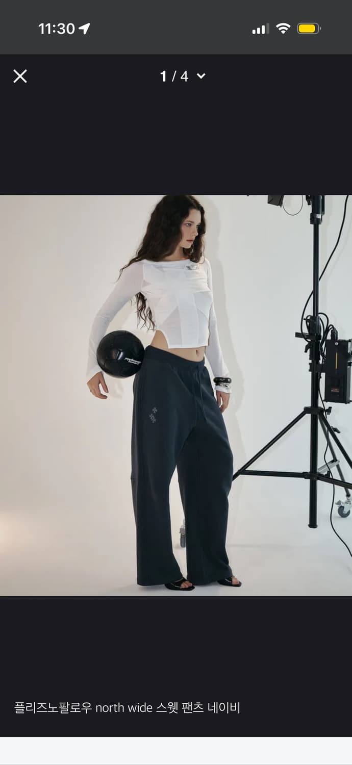 플리즈노팔로우 north 와이드 스웨트 스웻 팬츠 상품이미지1