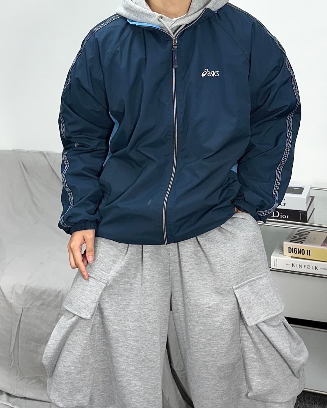 아식스 00s 네이비 바람막이 105 상품이미지2