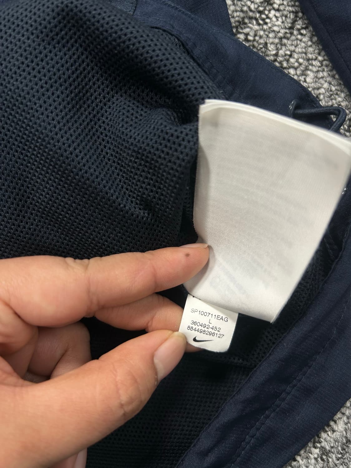 나이키 네이비 올드스쿨 바람막이 L 상품이미지8