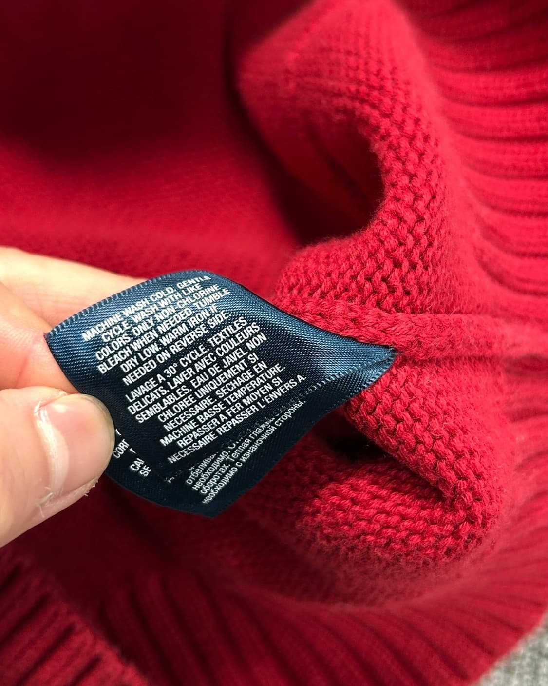 폴로 랄프로렌 빅포니 후드 레드 스웨터  상품이미지8