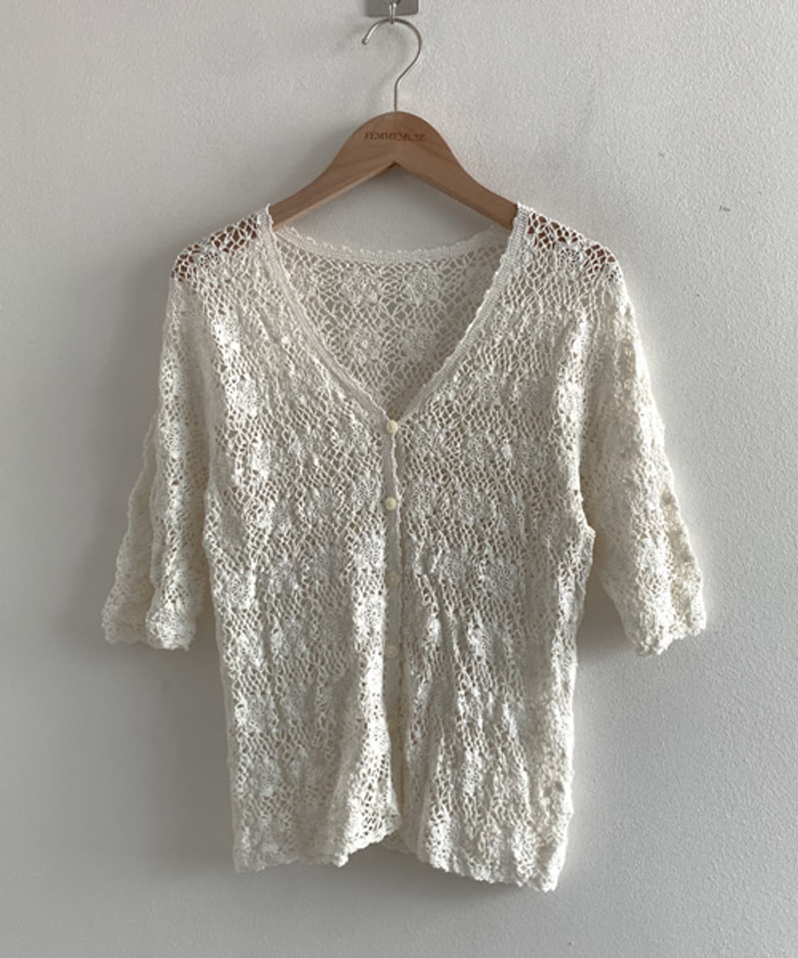 Flower Embroidery Knit Cardigan 상품이미지2