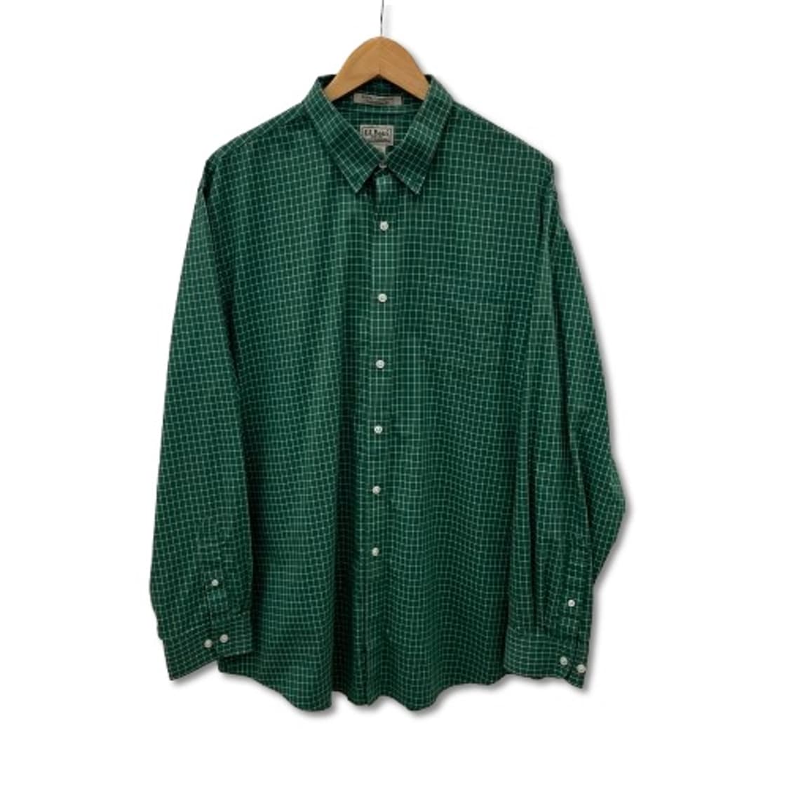 L.L.Bean 버튼 다운 카라 그린 체크 셔츠 상품이미지1