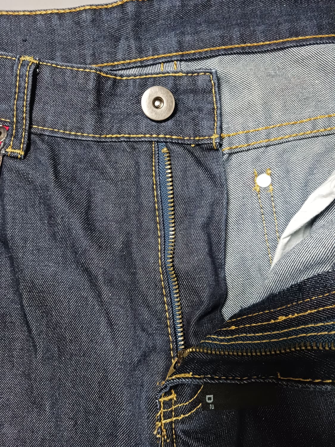 [36] 빈티지 D2 진청생지 삼선 레귤러진 청바지 상품이미지6