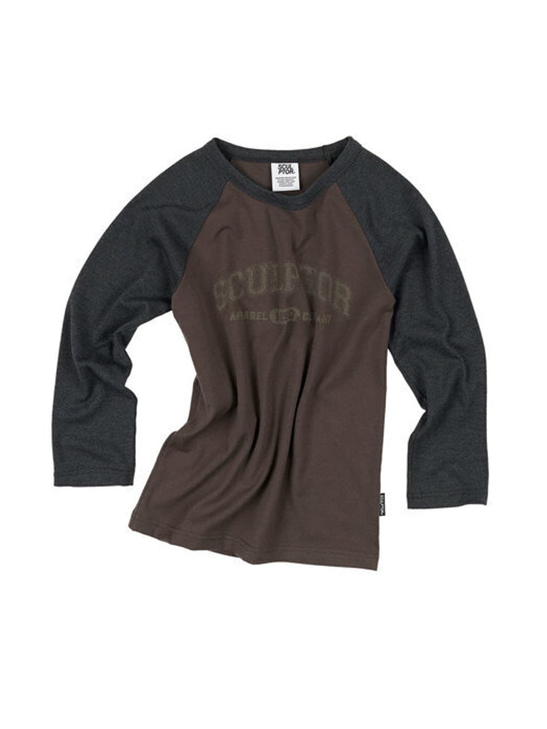 스컬프터 바시티 래글런 티 브라운/차콜 상품이미지2