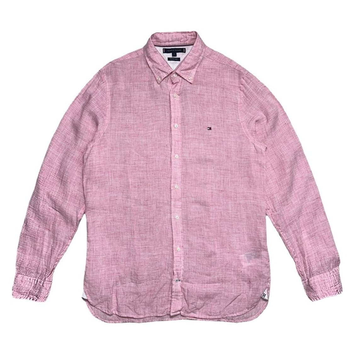 TOMMY HILFIGER 린넨 블렌더 셔츠 핑크 M 상품이미지1