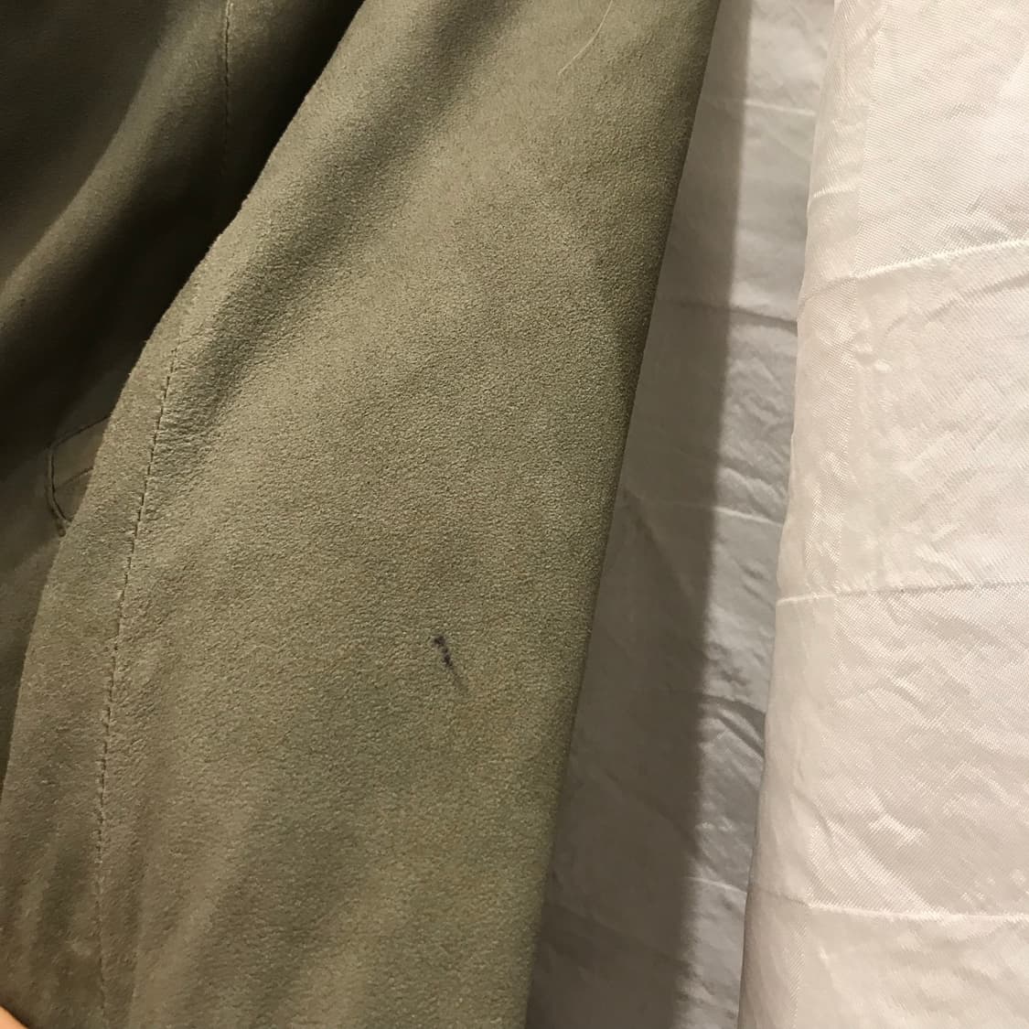 한섬 갸루 고딕 펑크 카키 가죽 자켓 상품이미지10