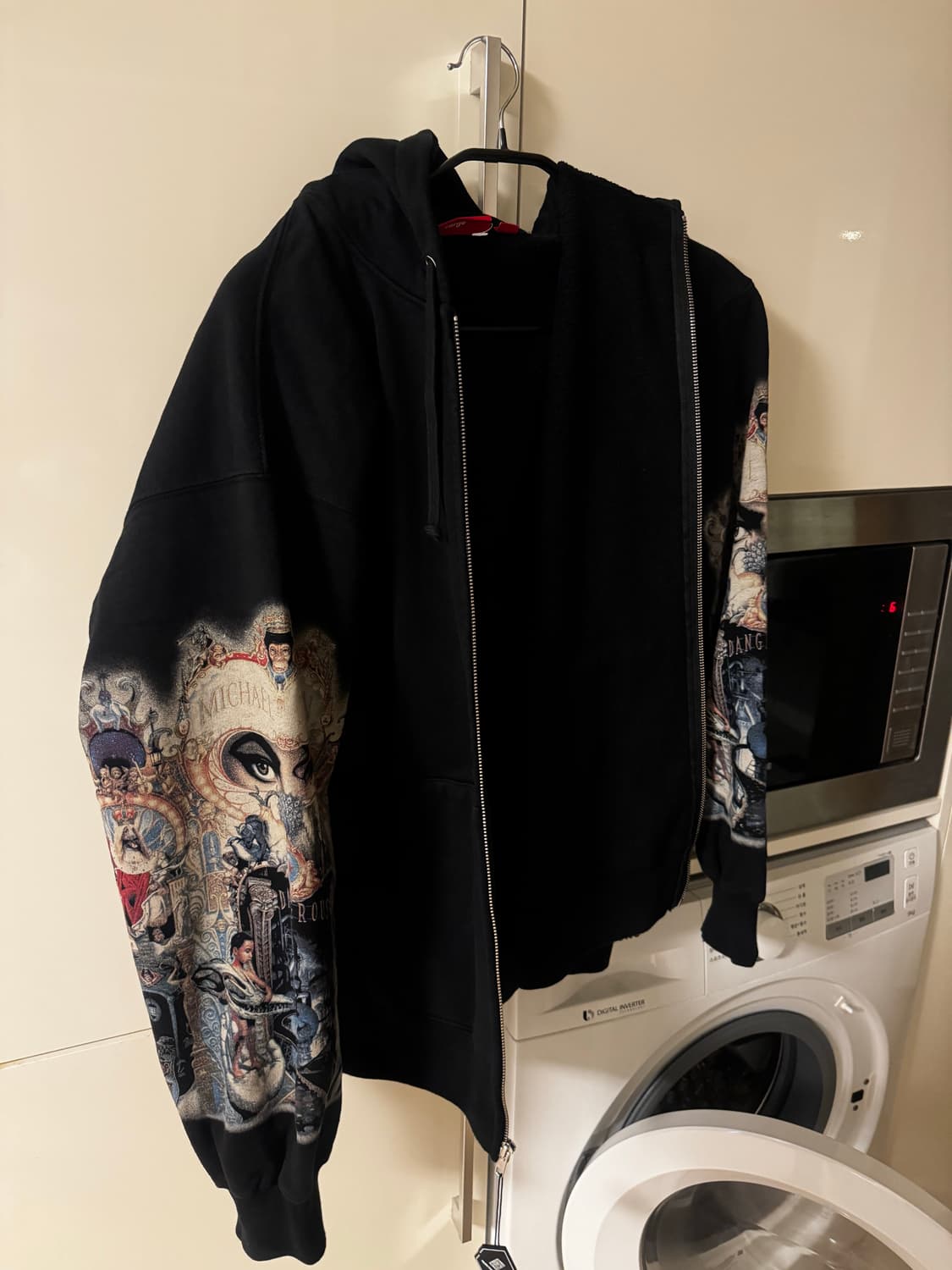 슈프림 마이클잭슨 후드집업 L 블랙 상품이미지1