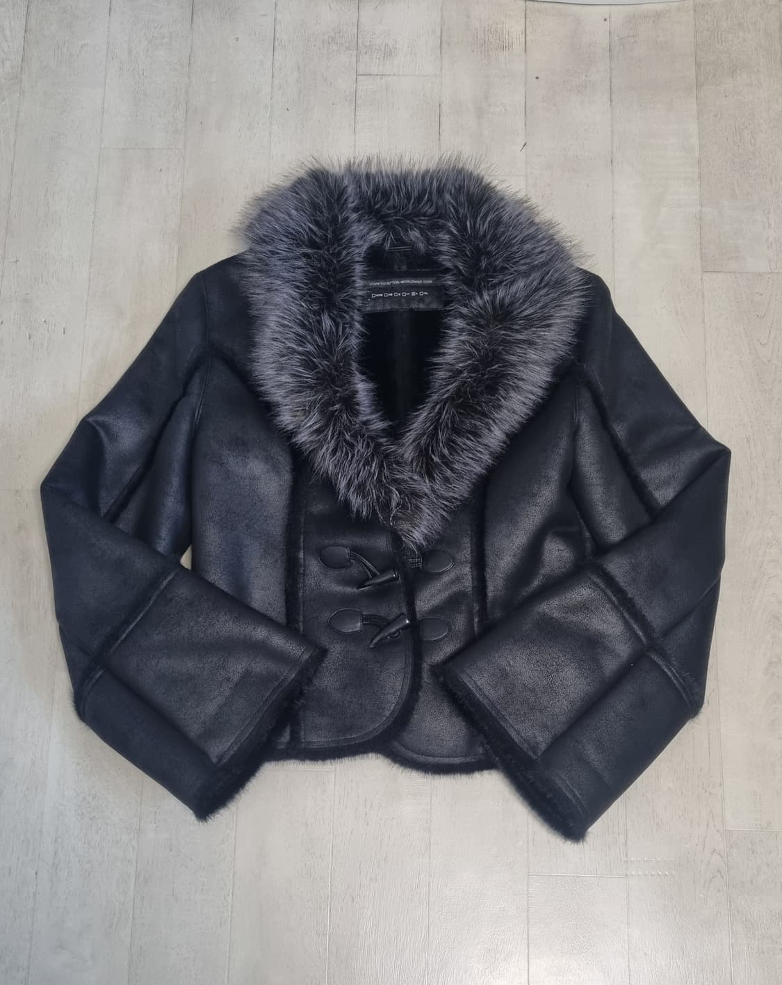 스컬프터 코트 퍼자켓 블랙 상품이미지2