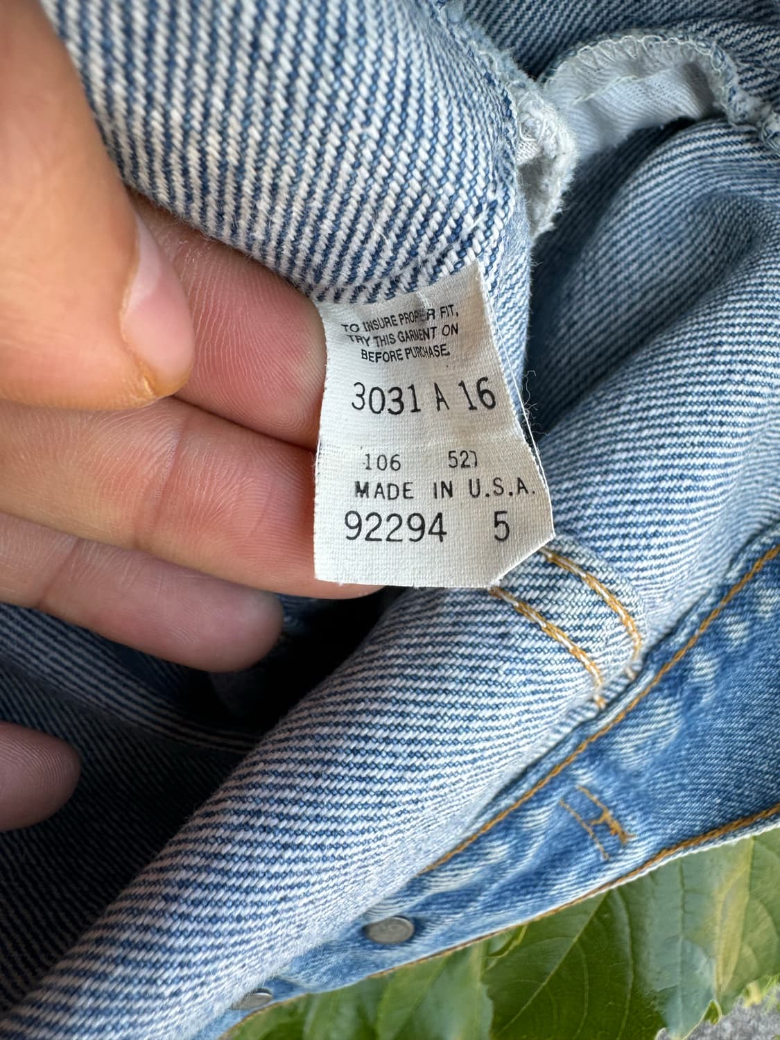 80s levis 리바이스 3rd usa made 데님 트러커 자켓 상품이미지7