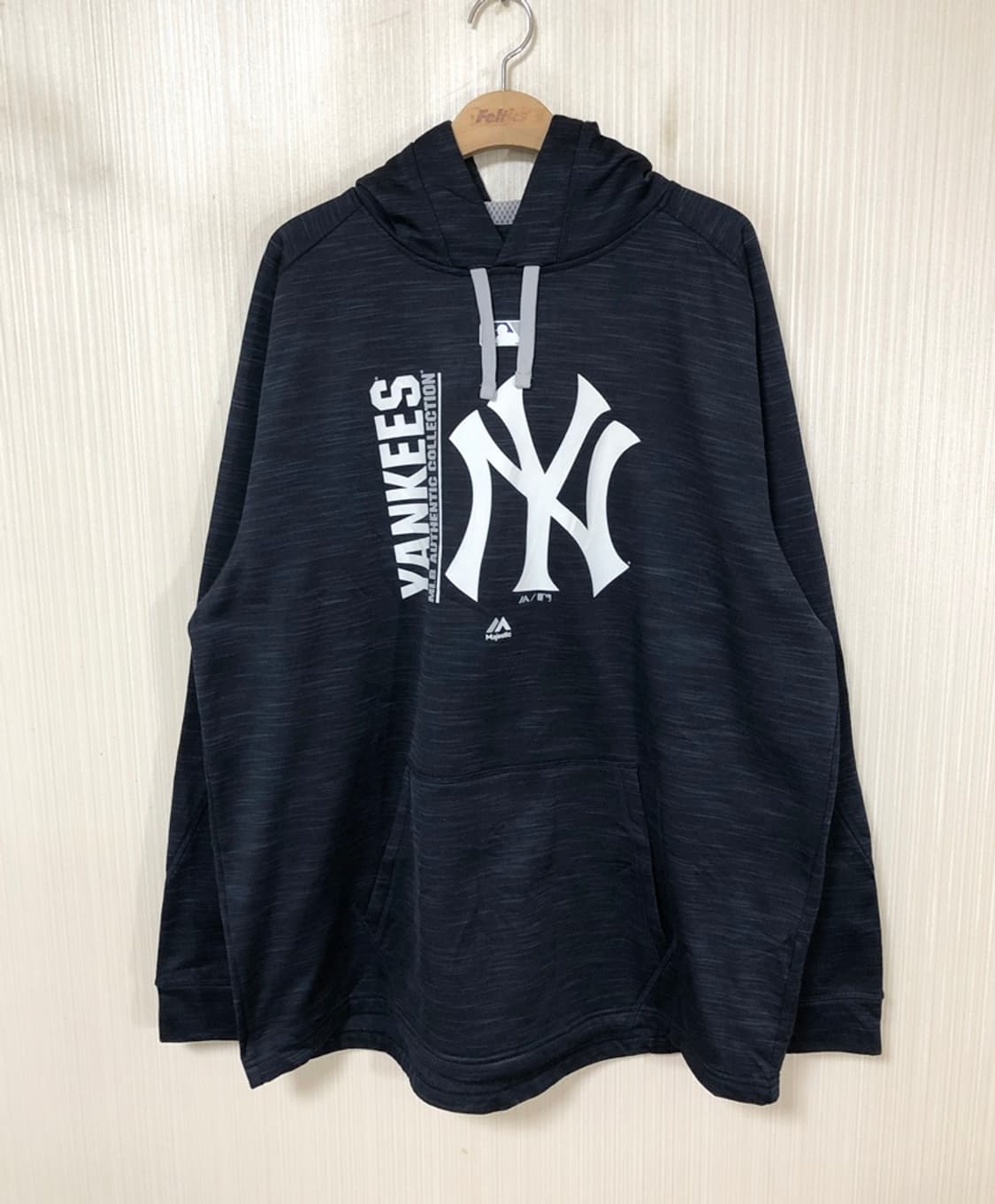 MLB 마제스틱 뉴욕양키스 어센틱 빅로고후드/풀오버후디 XL(해외) 상품이미지1