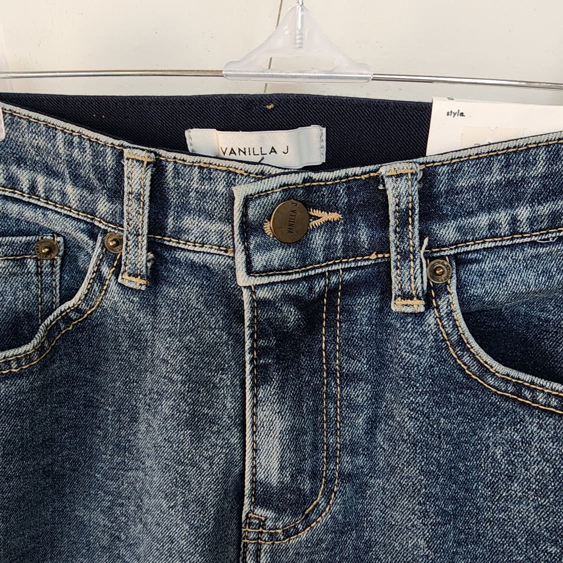 바닐라 J 워싱 데님 일자 팬츠 상품이미지2