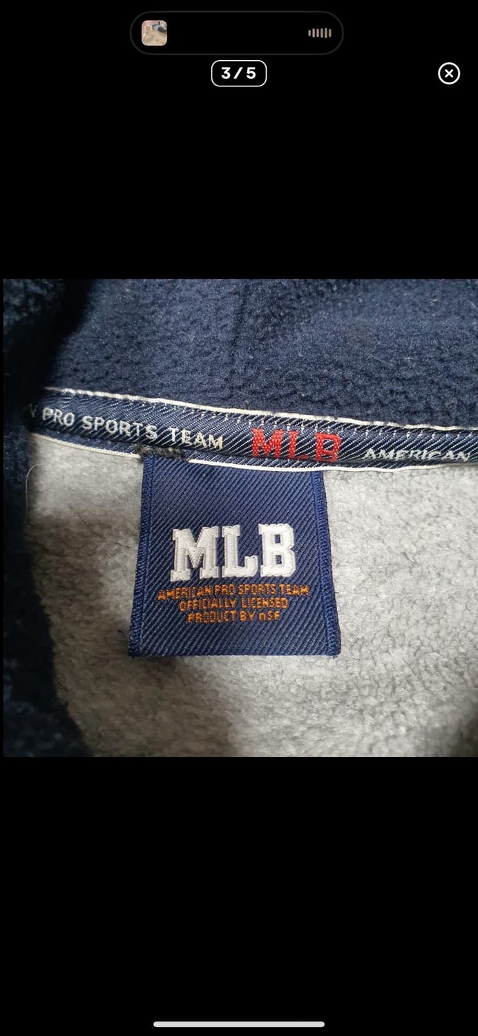 바배) MLB 시카고 그레이 플리스 후드 집업 상품이미지3