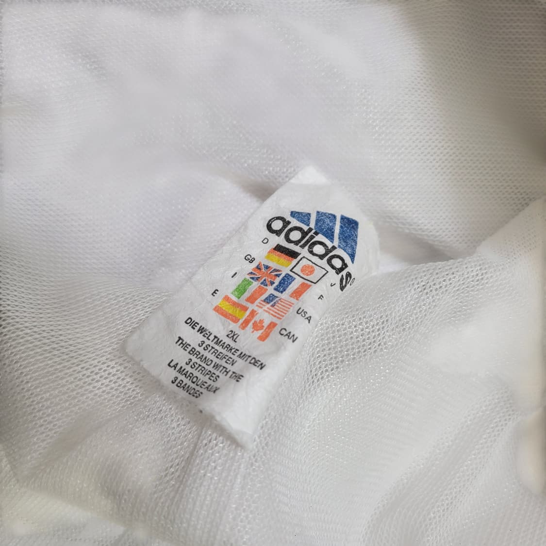 90's 아디다스 올드스쿨 블루 삼각로고 바람막이 윈드 브레이커 상품이미지4