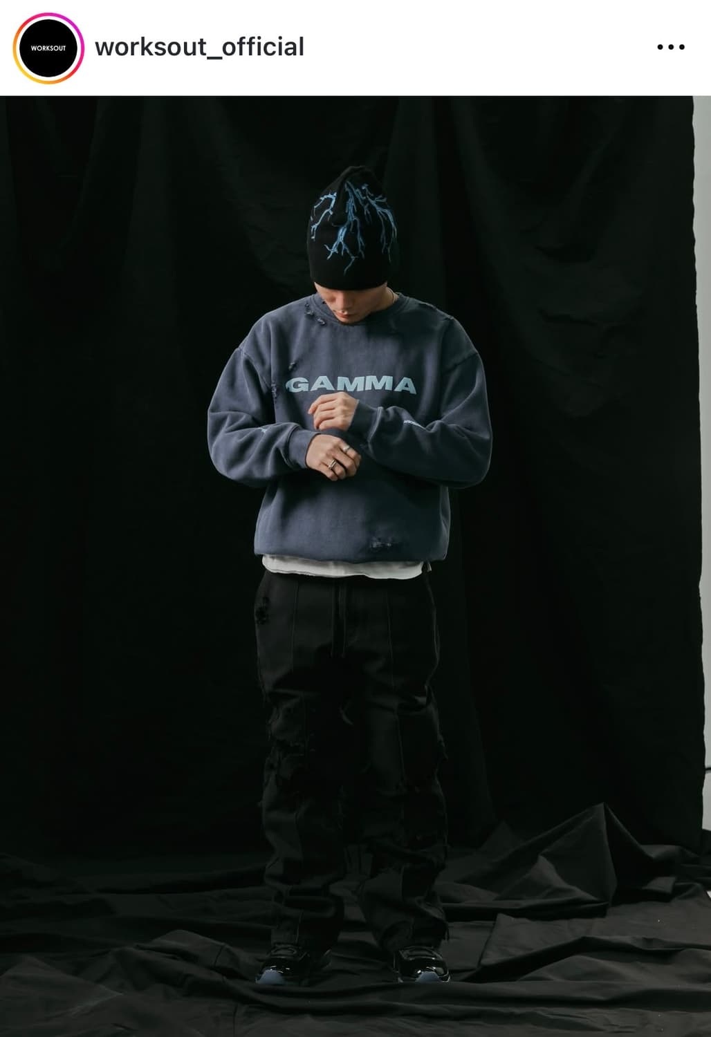 L) 조던11 감마블루 맨투맨 스웻셔츠 웍스아웃 상품이미지4