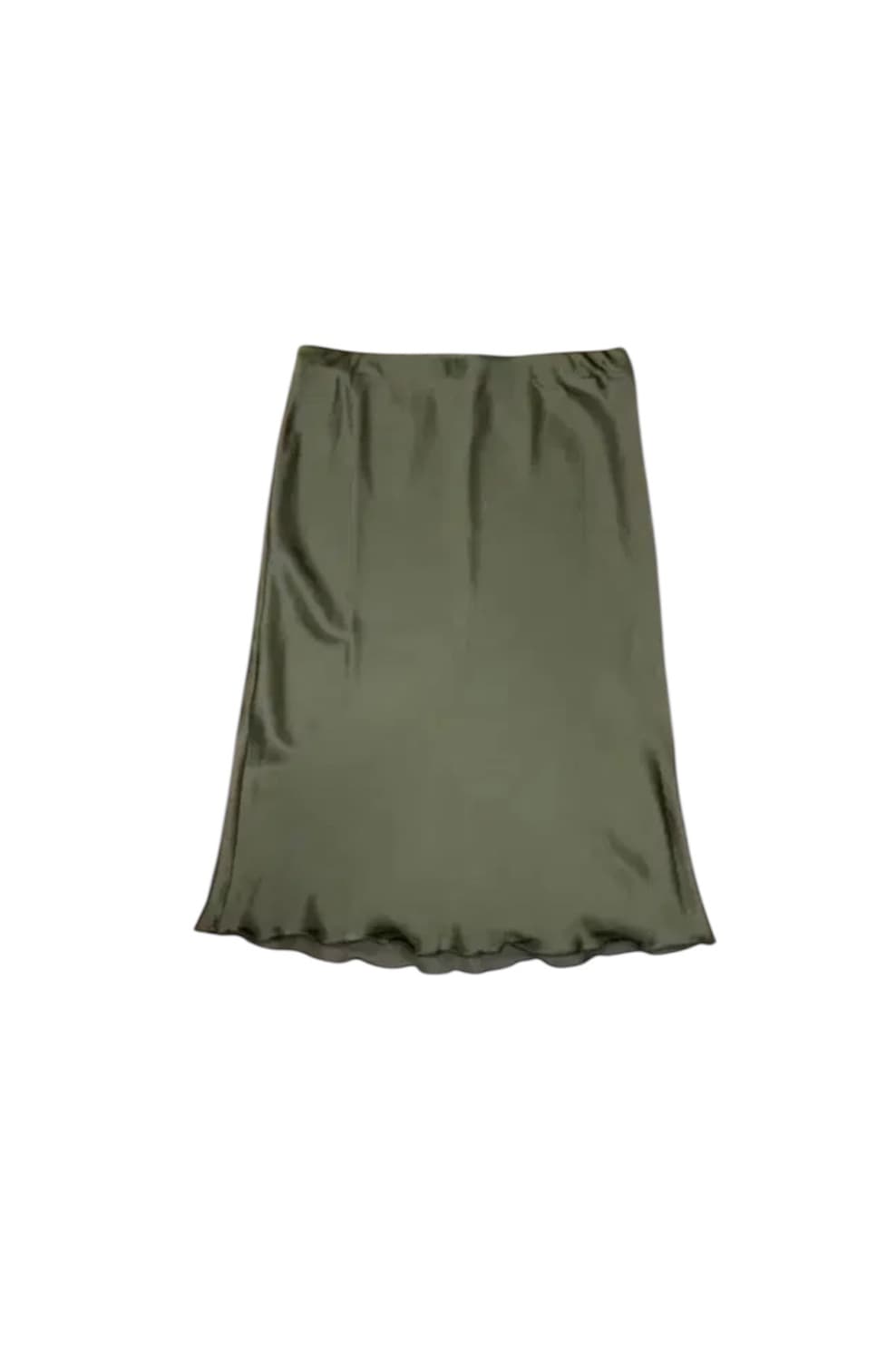 [실사O] H&M 실크 새틴 니랭스 슬립 스커트 (카키/올리브) 상품이미지4