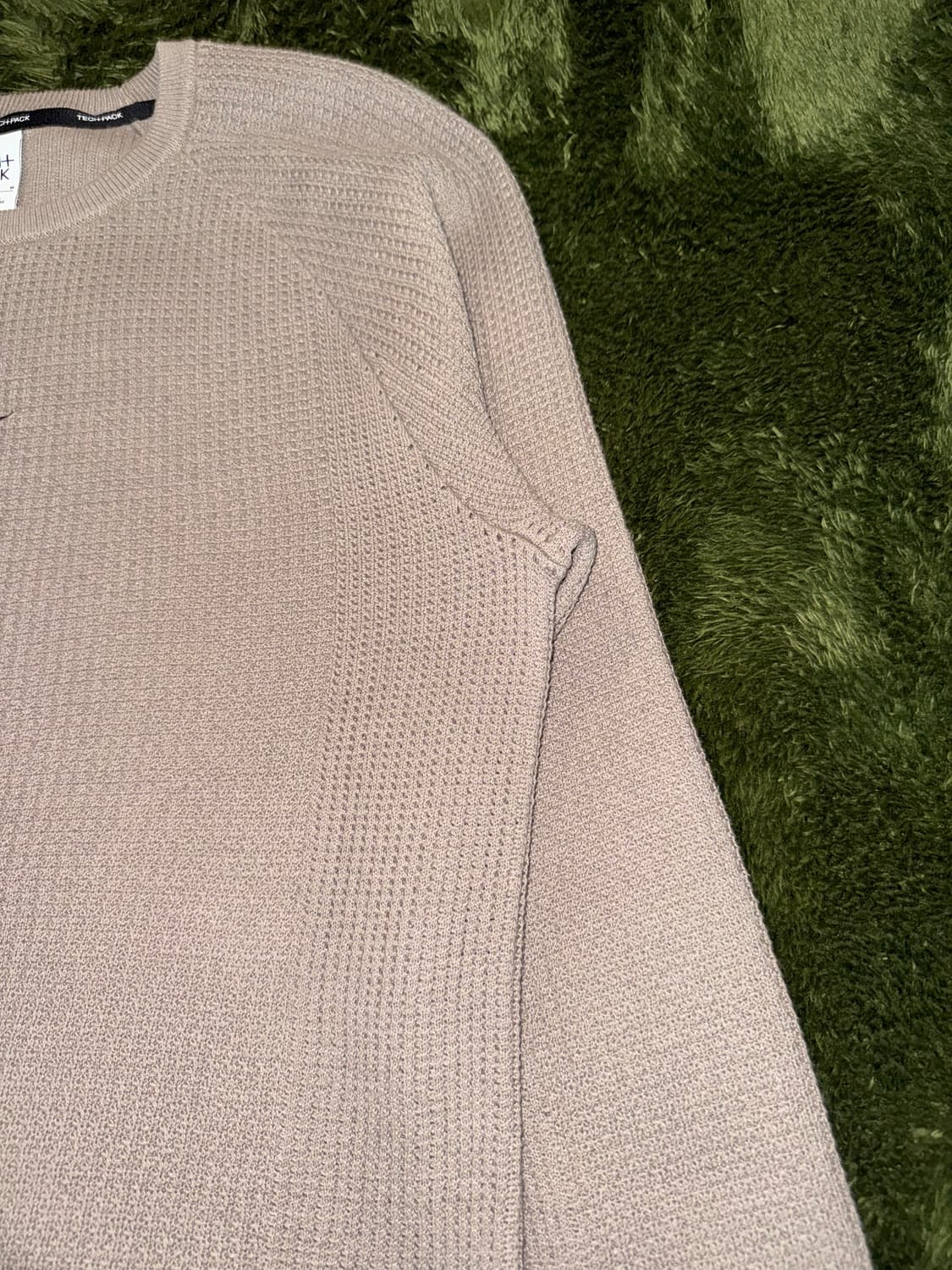 [M] 나이키 테크팩 클럽 로고 와플 니트 베이지 상품이미지4