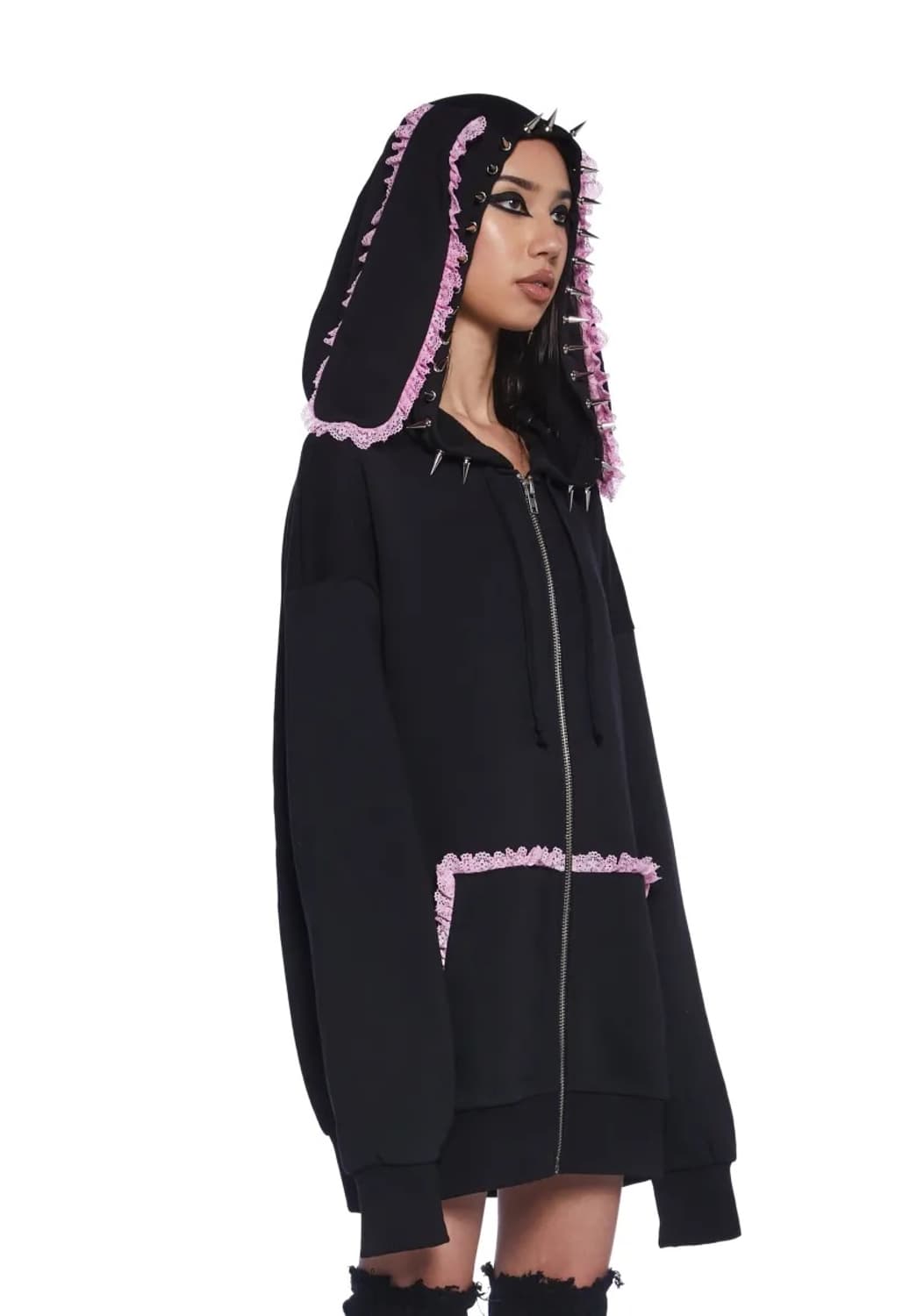 돌스킬 핑크 후드 집업  상품이미지2