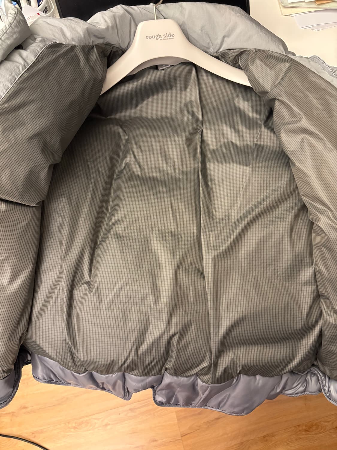 언어펙티드 레이어드 패딩 M 세이지그린 상품이미지3