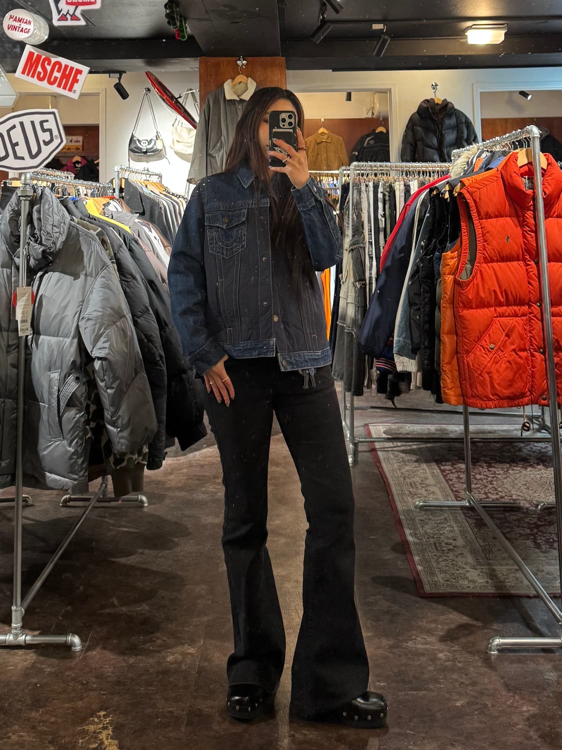 트루릴리전 데님 퀄팅 배색 청 자켓 M 상품이미지8