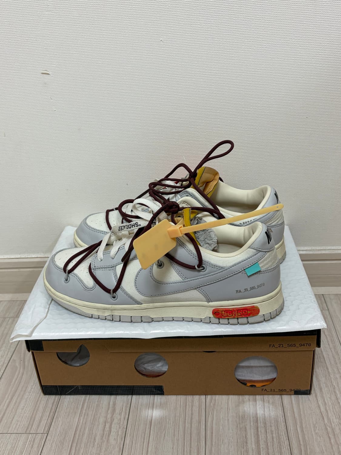 [265] 나이키 x 오프화이트 덩크 로우 더 50 - 로트 46 상품이미지2