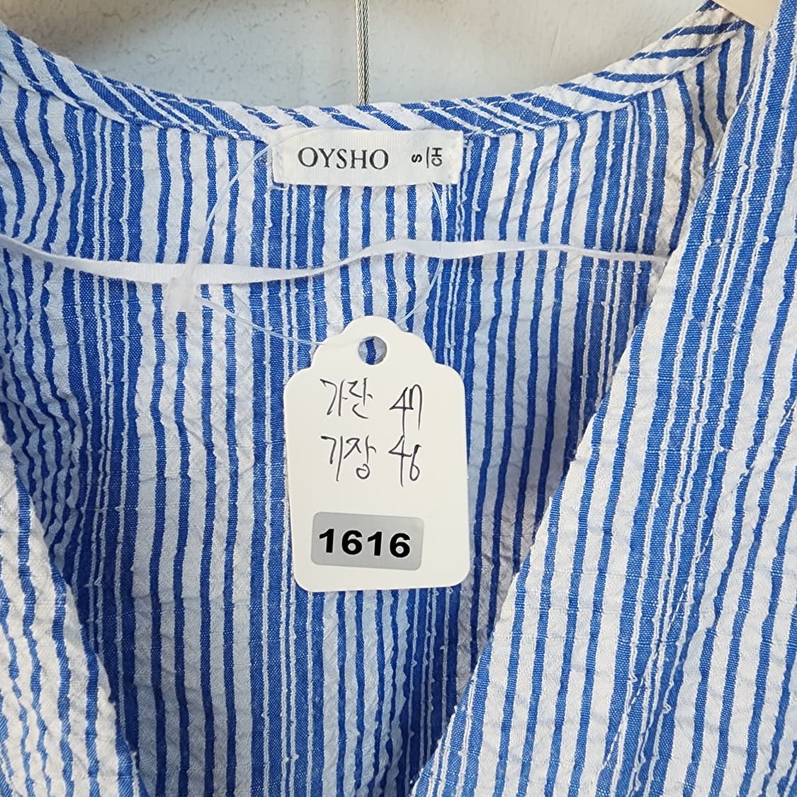  OYSHO 블루 스트라이프 매듭 블라우스 상품이미지8