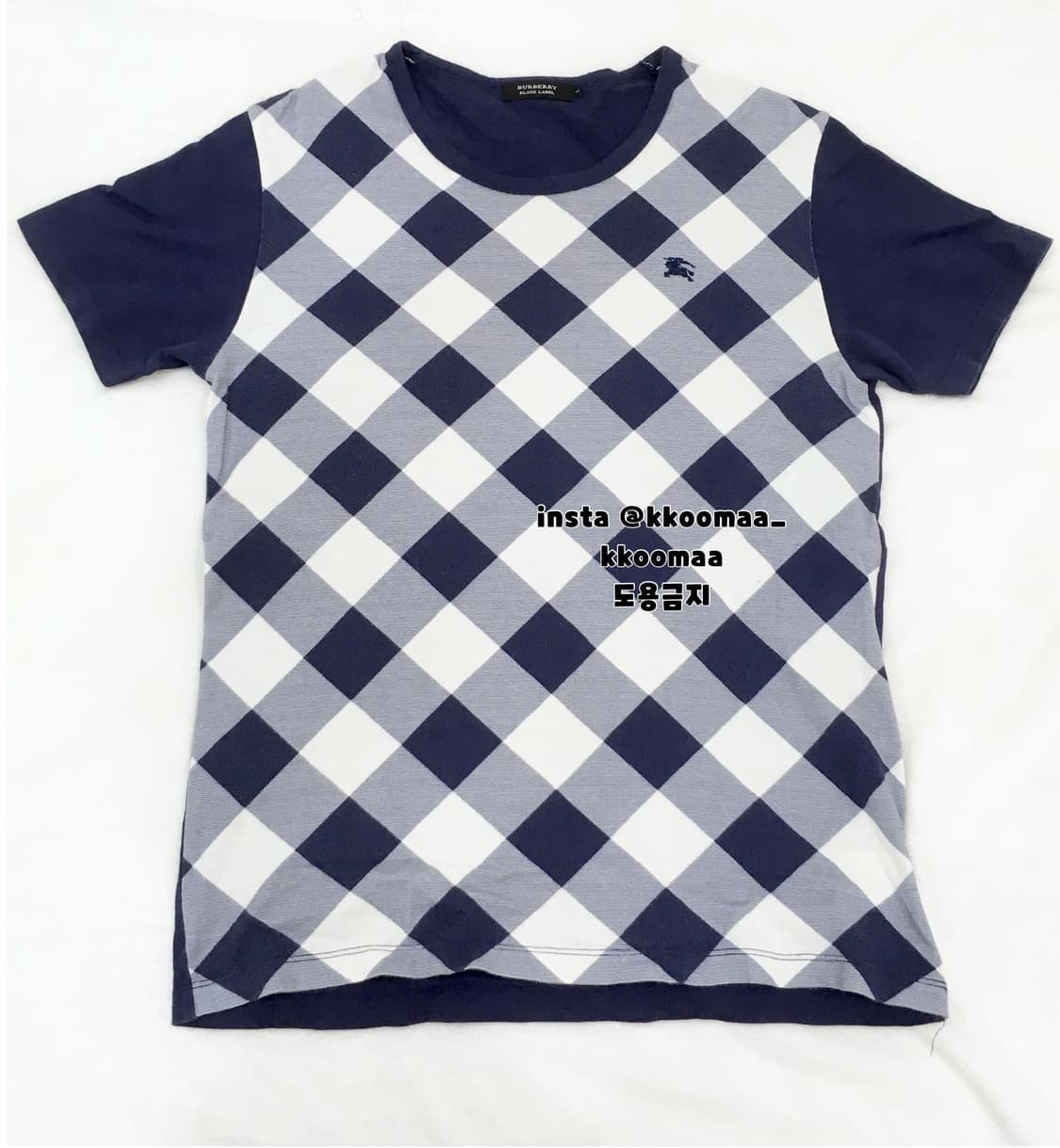 버버리 코튼 노바체크 반팔 티셔츠 상품이미지1