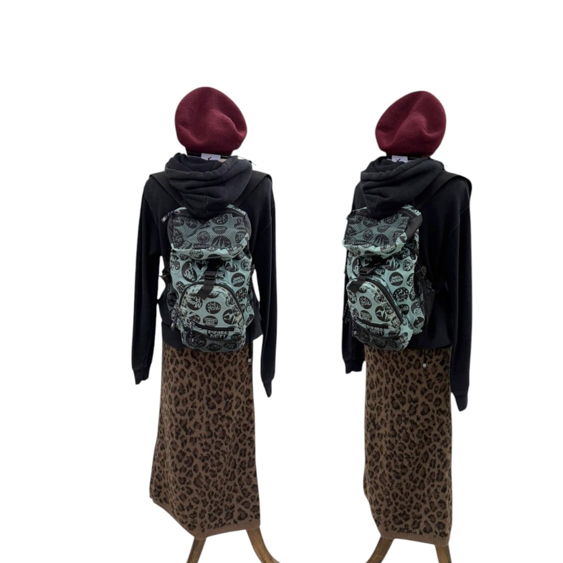 히스테릭글래머 프린티드 미니 백팩 민트 블루 상품이미지9