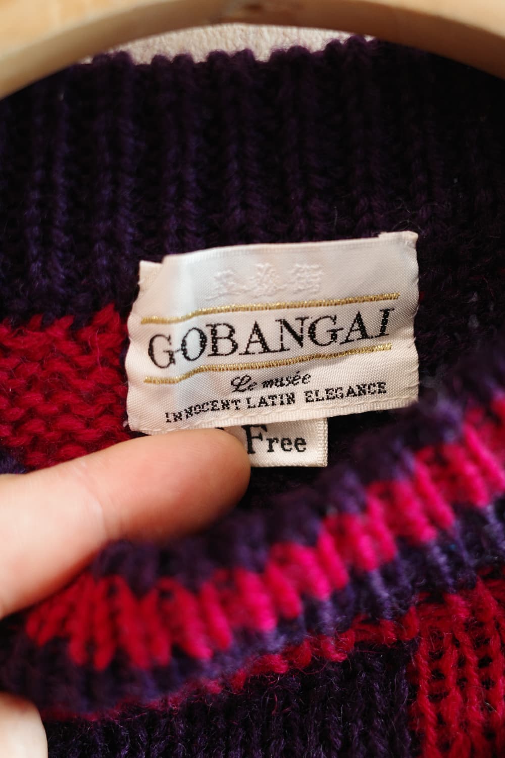 GOBANGAI 유니크 패턴 울 니트 (새상품) 상품이미지3