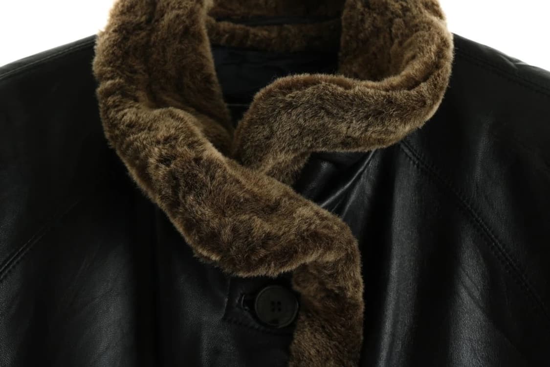 fur trimming leather jacket 상품이미지4