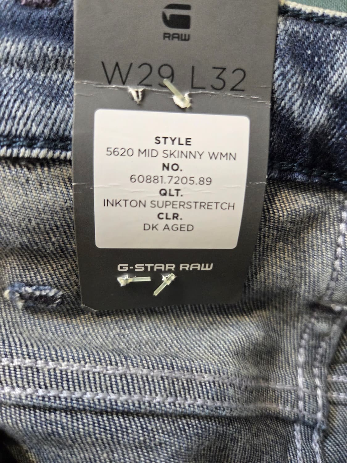 G-STAR 5620 MID SKINNY 데님(W29/L32)스판 상품이미지8