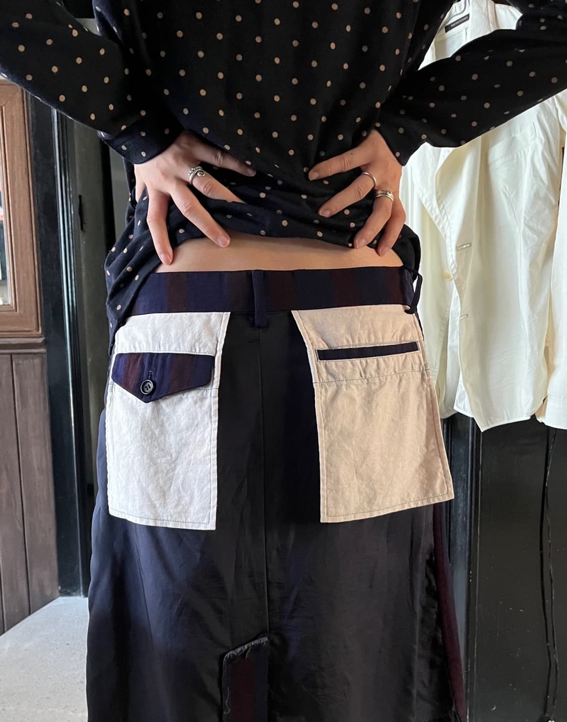 COMME DES GARCONS stripe skirt 상품이미지1