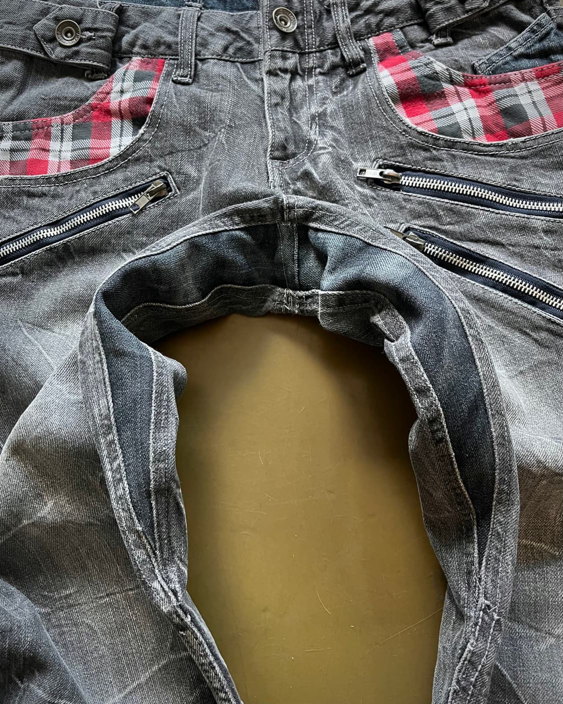 90-00s Antfui Jeans Double Waist Denim 상품이미지5