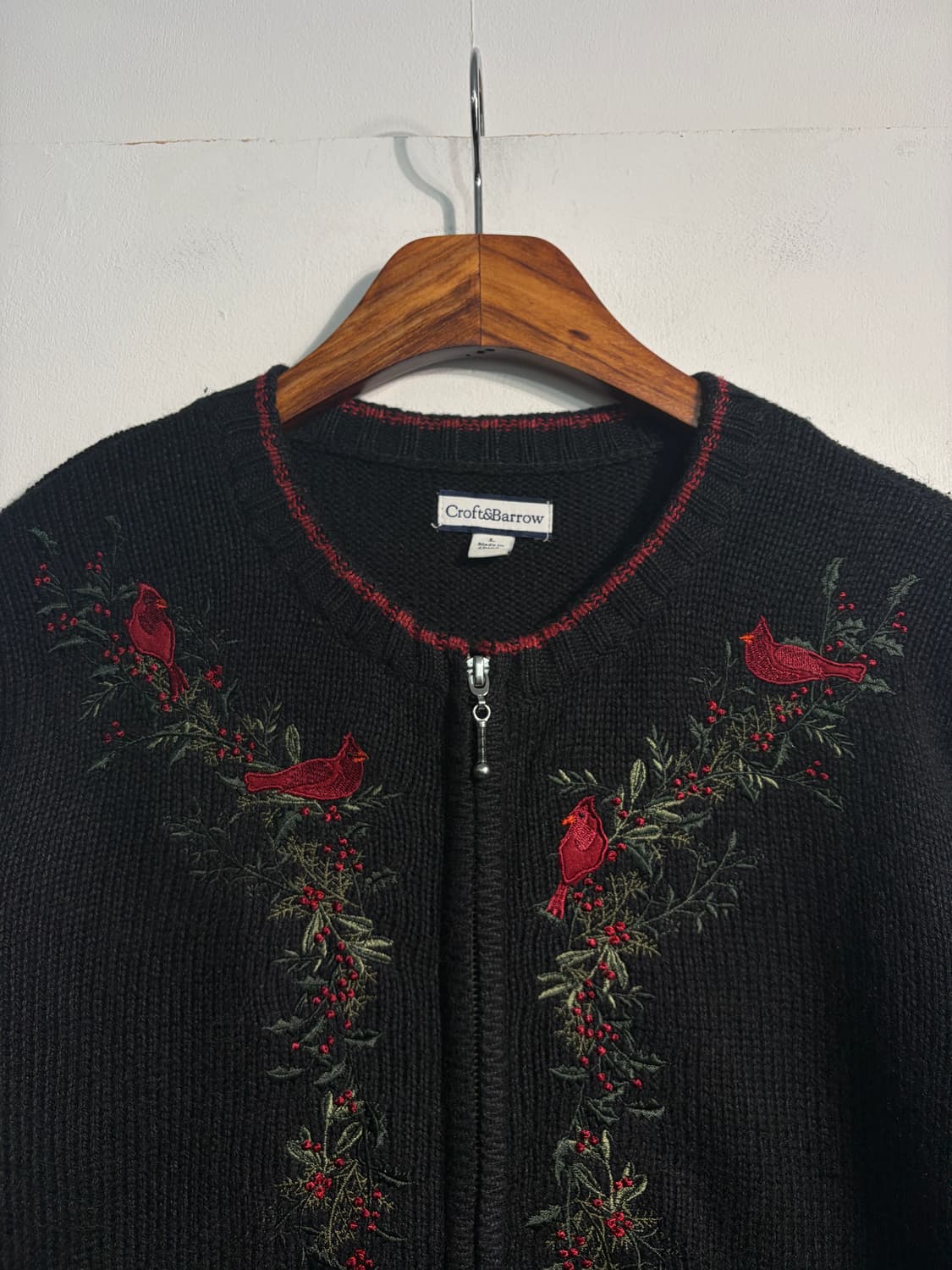 [L] U.S.A. 라미&실크 어글리니트 리스 가디건 L 상품이미지4