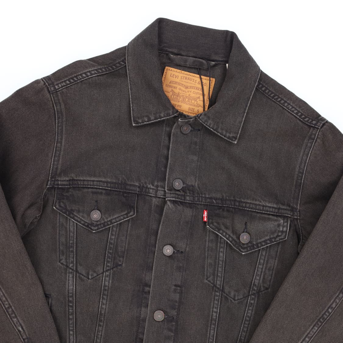 S 리바이스 프리미엄 흑청 데님 트러커 자켓 4238 상품이미지4