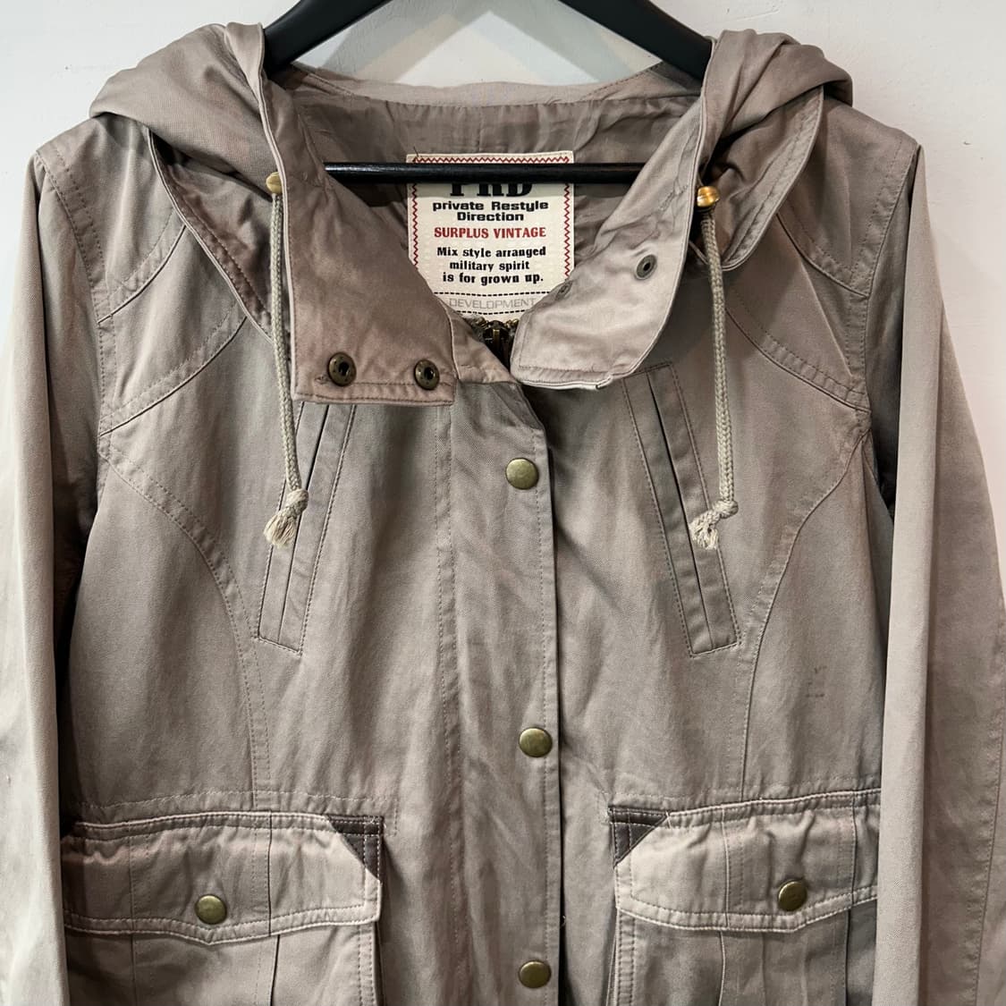 베이지 2way 후드 자켓 상품이미지2