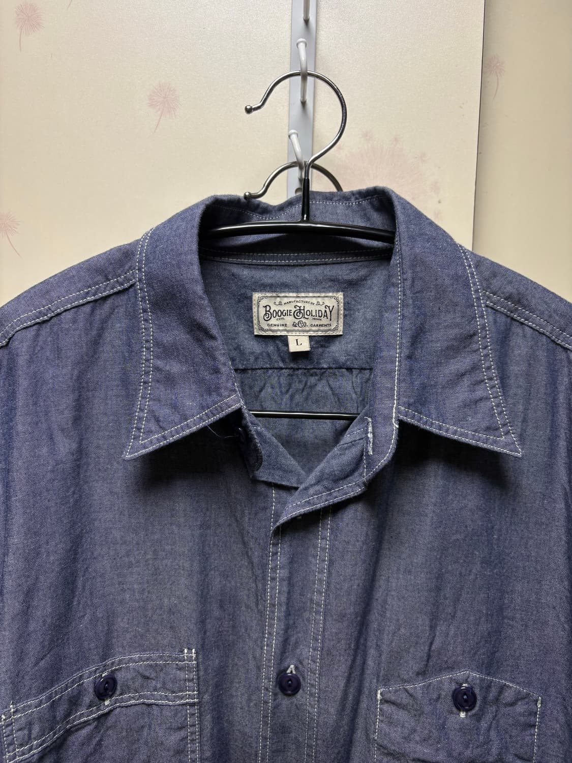 [L] 부기홀리데이 샴브레이 셔츠 상품이미지2