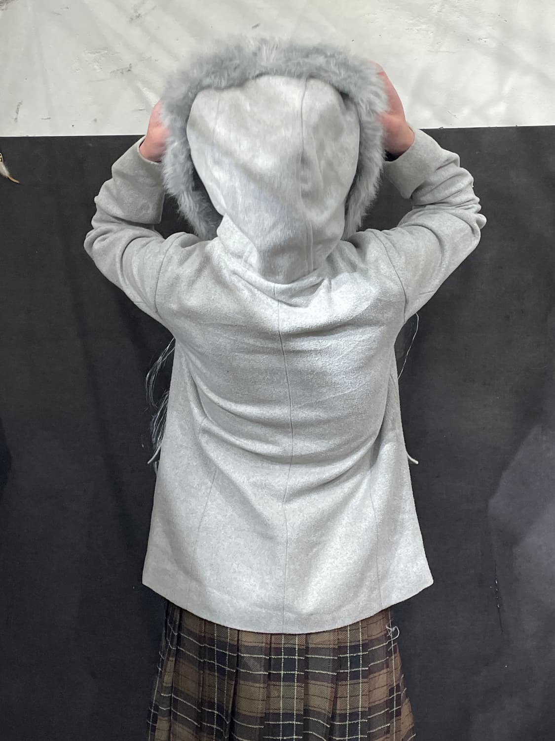 일본빈티지 울프죠 핀터깔 갸루 파이어맨 자켓 후드 숏코트  상품이미지6