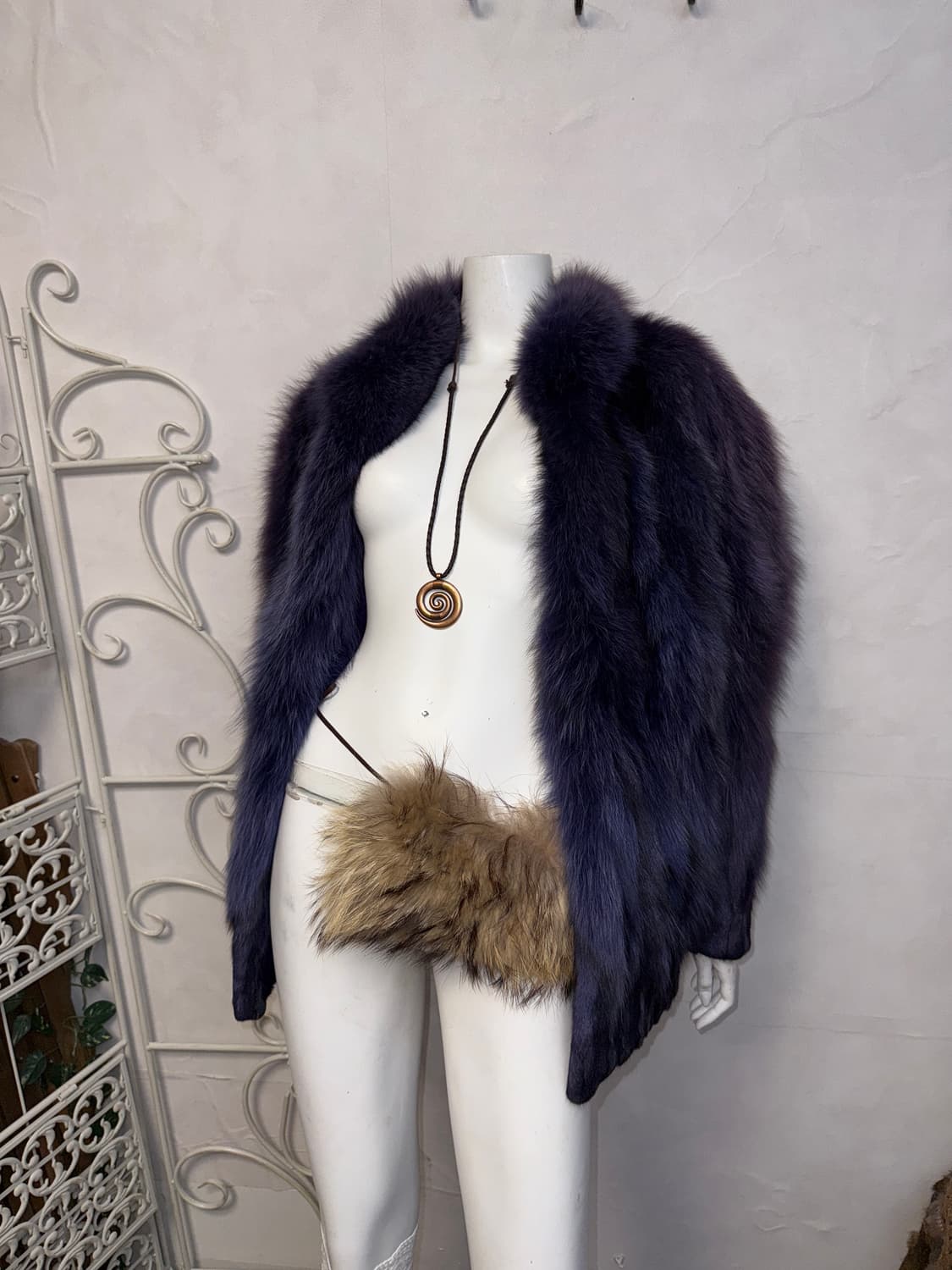 SAGA FOX purple blue fox fur jacket  상품이미지5