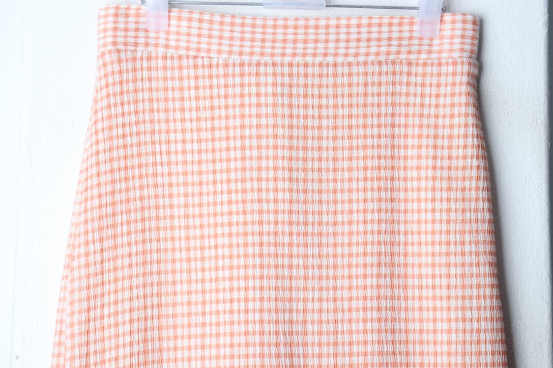 W(F) 나이스클랍 스커트 치마 A라인 밴딩 체크 시어서커-P9957 상품이미지3