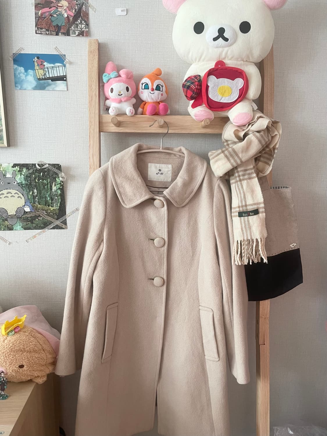 모리걸 빈티지 아이보리 둥근카라 코트 🤍 상품이미지1