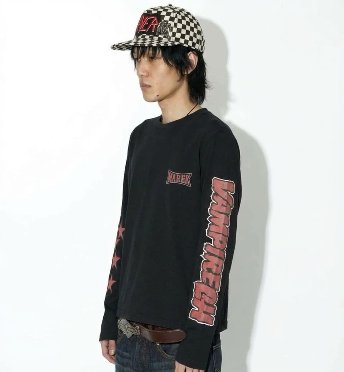 MadeWorn 체커보드 뱃지 페인팅디테일 볼캡 상품이미지1