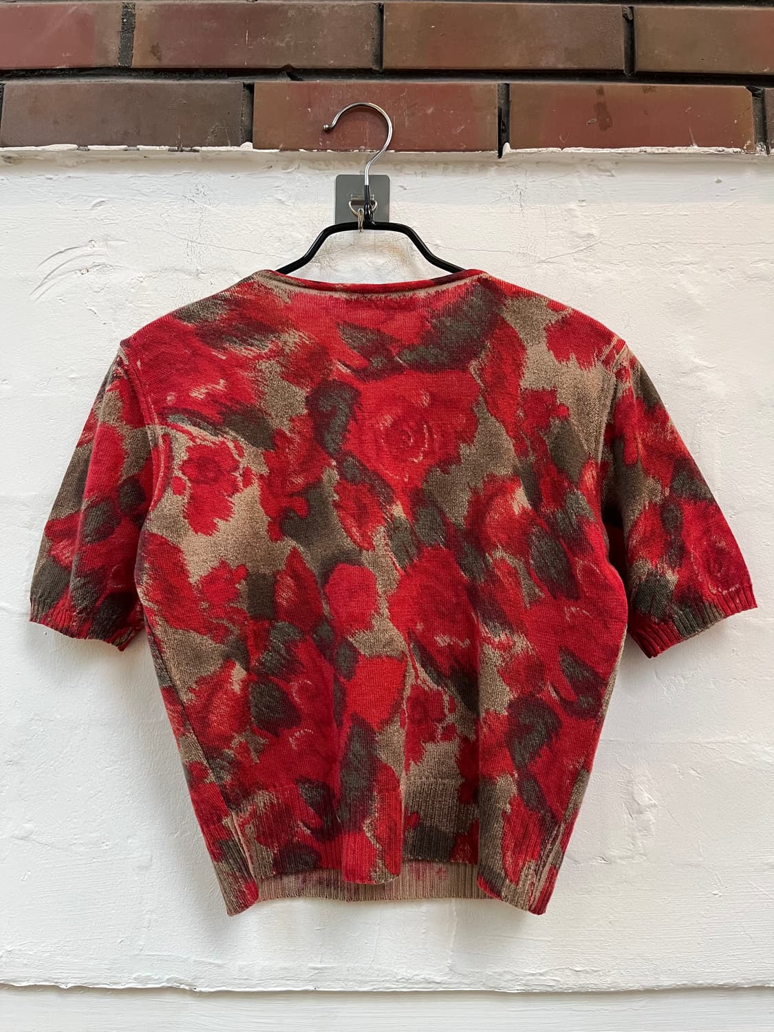 Valentino 로즈 반팔 울 니트 42 상품이미지8