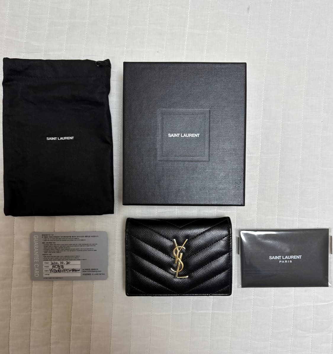 입생로랑 모노그램 마틀라세 반지갑 금장 풀박스 국내정품 상품이미지2